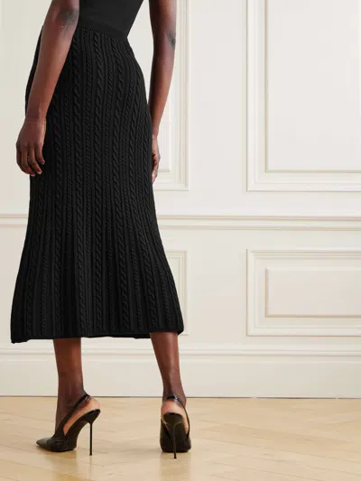 Alessandra Rich Elastic Waist Skirt In Black