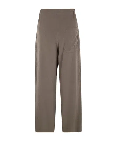 Y's Drawstring Casual Pants In Brown
