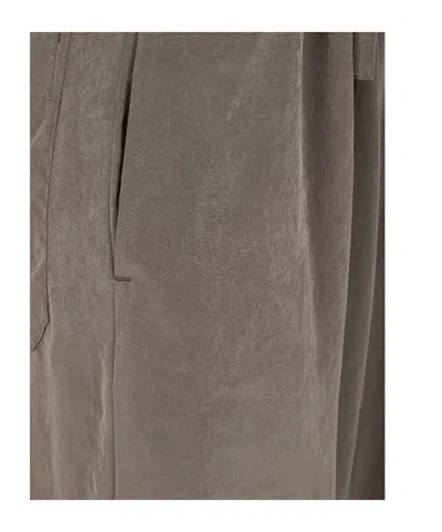 Y's Drawstring Casual Pants In Brown