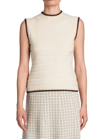 Loro Piana Sleeveless Cashmere Sweater In Brown