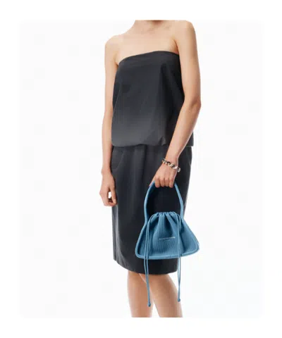 Alexander Wang Ryan Small Reflective Mesh Bag In Blue