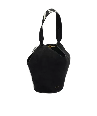 Khaite Mini Lotus Tote Bag In Black