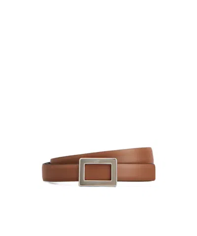 Roger Vivier Belle Vivier Belt In Leather In Black