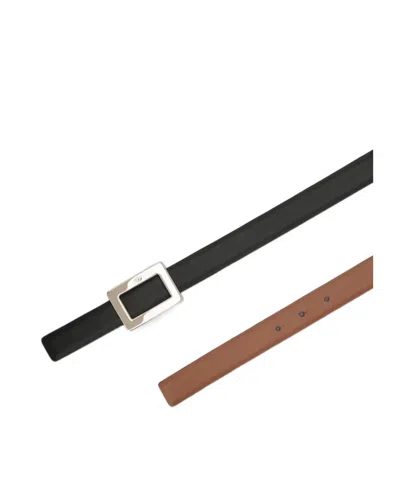 Roger Vivier Belle Vivier Belt In Leather In Black