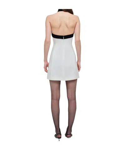 Simkhai Women's Jolie Velvet Bow-detailed Halterneck Minidress In Neutral