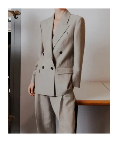 Marella Oversized Deconstructed Blazer In Gray