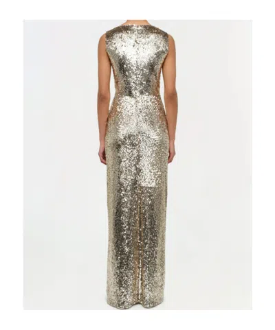 Simkhai Womens Gold Multi Felicity Sequin Stretch-woven Gown In Gold