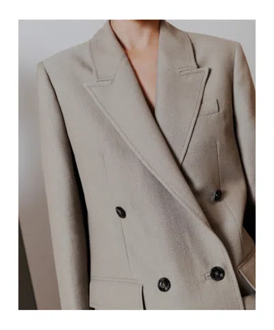 Marella Oversized Deconstructed Blazer In Gray