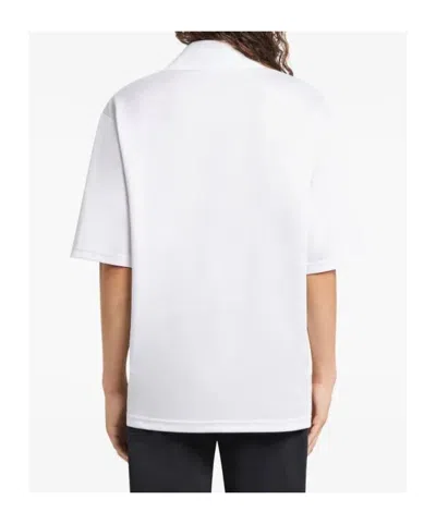 Courrèges Polo Shirt Sports Style Short Sleeves In White