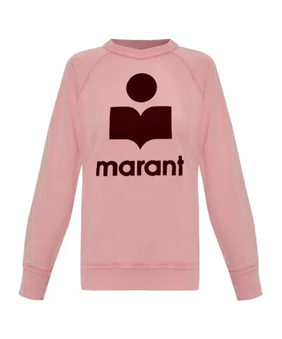 Isabel Marant Étoile Crew Neck Long-sleeved Sweatshirt In Pink