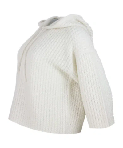 Fabiana Filippi Platinum Hoodie In White