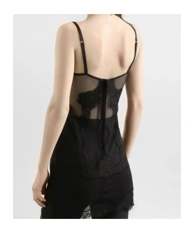 Dolce & Gabbana Lace Mini Dress Adjustable Thin Straps In Black