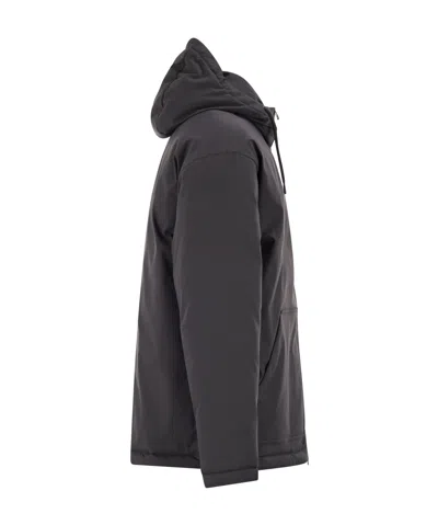 Herno Long-sleeved Down Jacket In Black