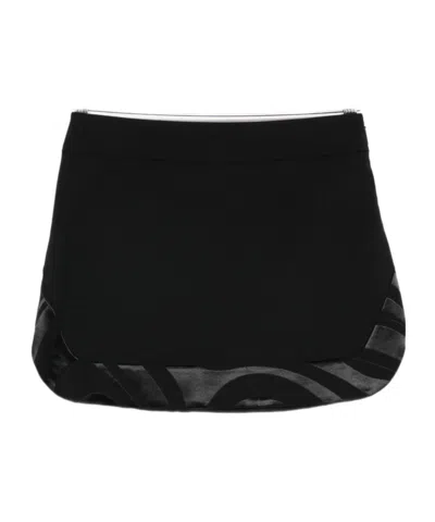 Pucci Side Zipper Midi Skirt In Black