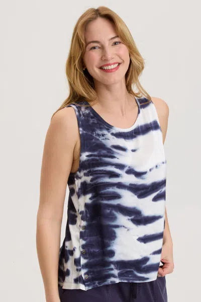 Xcvi Markos Tank In Marmoreal Wash Eclipse In Multi