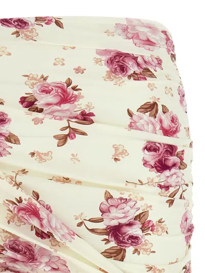 Magda Butrym Floral Ruched Re26 Skirt Draped Style In Multi