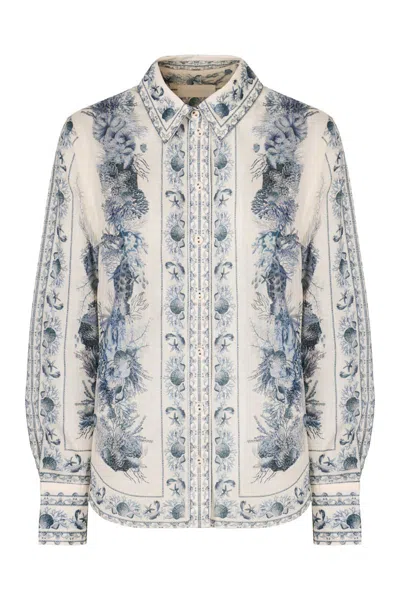 Zimmermann Wanderlust Shirt In Cotton In Multi