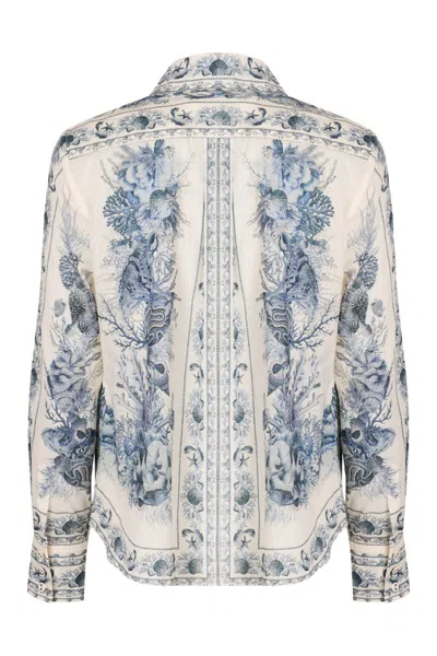 Zimmermann Wanderlust Shirt In Cotton In Multi
