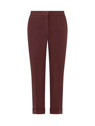 Etro Cuffed Trousers In Red