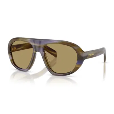 Prada Pr C05s 23g70g Laguna A Righe Glasses In Brown