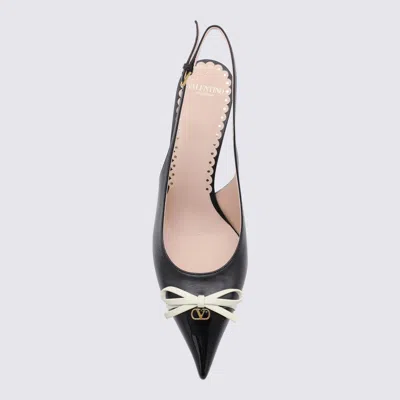 Valentino Garavani Black Leather Pumps In Black