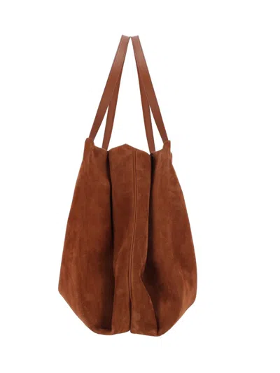 Ferragamo Suede Shoulder Bag In Brown