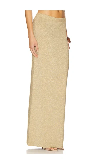 Lovers & Friends Carla Maxi Skirt In Gold