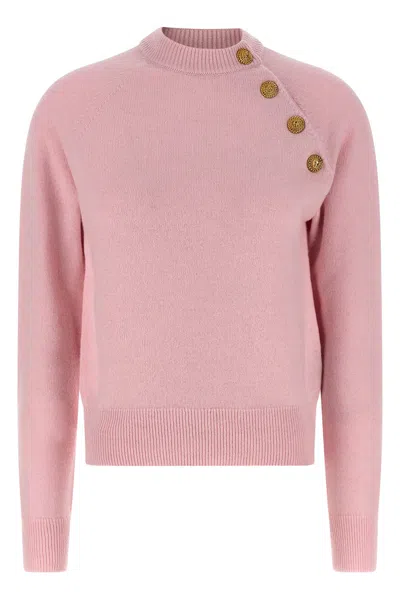 Balmain Cashmere Sweater Sweaters And Cardigans Pink In Pink
