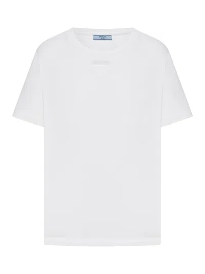 Prada Cotton Jersey T-shirt In White