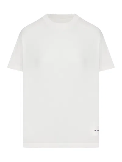 Jil Sander Set Of 3 Organic Cotton Short-sleeve T-shirts In Animal Print