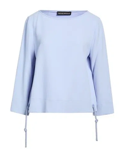 Emporio Armani Woman Top Lilac Size 8 Viscose, Acetate, Elastane, Wool, Elastic Fibres In Multi