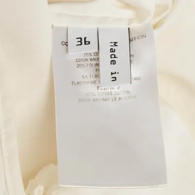 Pre-owned Balenciaga Cream Cotton Long Sleeve Shirt S In White