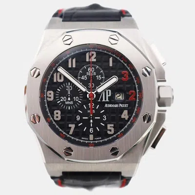 Pre-owned Audemars Piguet Royal Oak Offshore Chronograph Shaquille O'neal 26133st Black Dial Stainless Steel Men's Wristwatch 