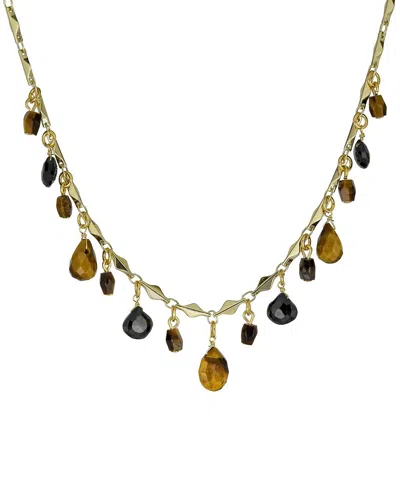 Rachel Reinhardt Gemstone Droplet Necklace In Multi