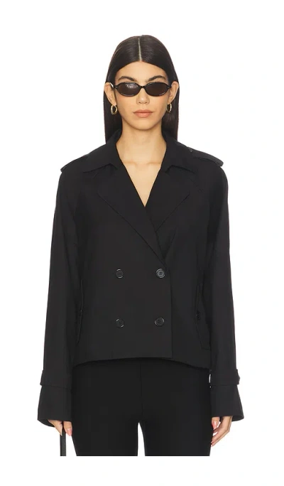 Lioness X Revolve Cropped Trencherous Coat In Black