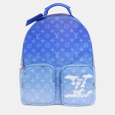 Pre-owned Louis Vuitton Lv Clouds Multi-pocket Backpack In Blue