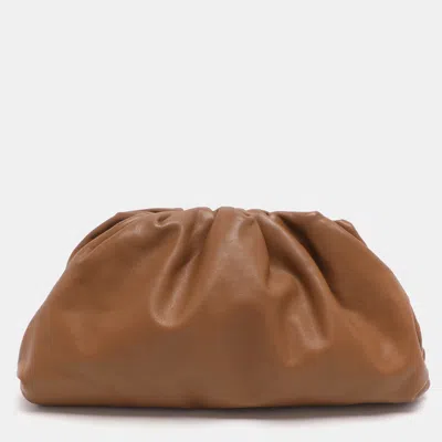 Pre-owned Bottega Veneta Pouch Teen Brown Leather Clutch