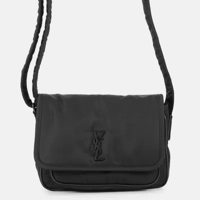 Pre-owned Saint Laurent Niki Small Shoulder Bag Black Nylon Size Small