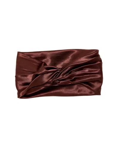 Eugenia Kim Malia Satin Turban Headband In Brown