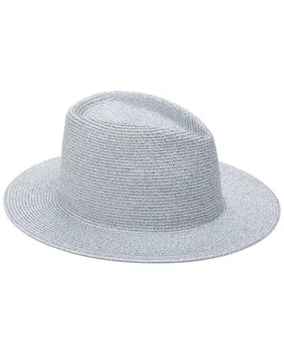 Eugenia Kim Blaine Metallic Straw Hat In Silver