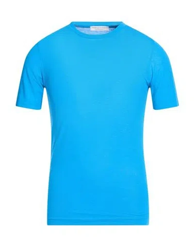 Filippo De Laurentiis Man T-shirt Azure Size 34 Cotton In Blue