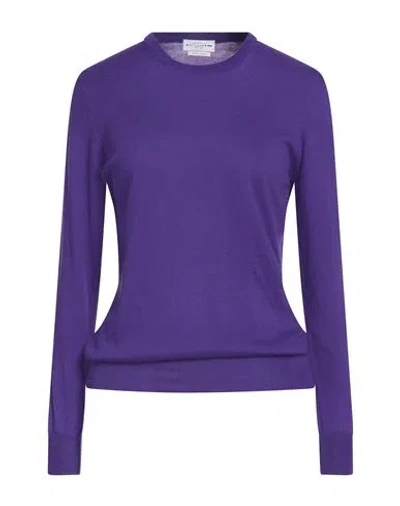 Ballantyne Woman Sweater Purple Size 10 Cotton In Purple