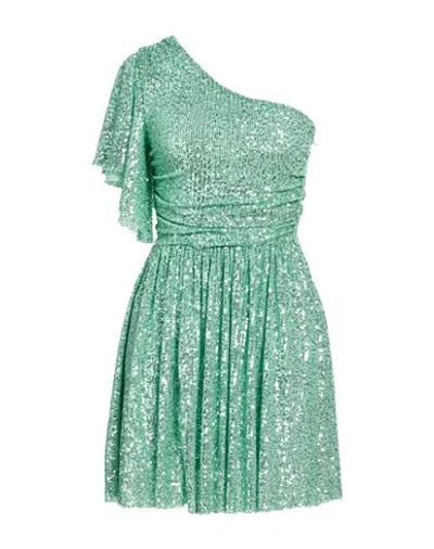 J'aime’ J'aime' Woman Mini Dress Light Green Size S Polyester In Green