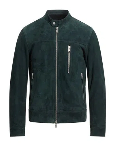 Liu •jo Man Man Jacket Dark Green Size L Leather In Green
