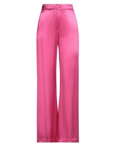 Mariuccia Woman Pants Fuchsia Size L Viscose In Pink