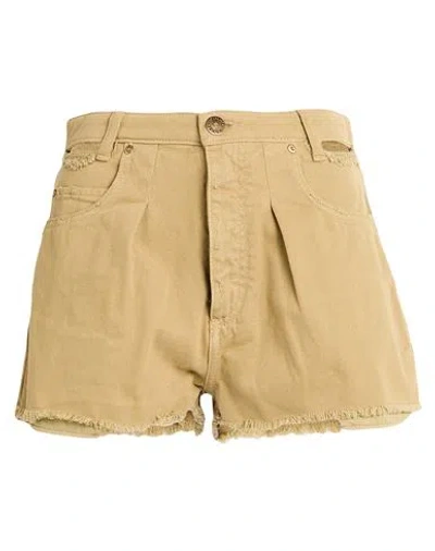 Pinko Denim Woman Denim Shorts Sand Size 27 Cotton In Multi