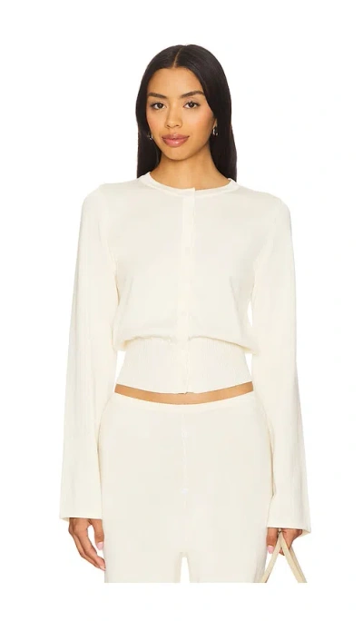 Sndys August Button Up Cardigan In White