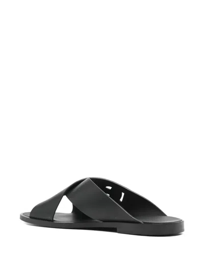 Pre-owned Dolce & Gabbana Leather Sandals In Black