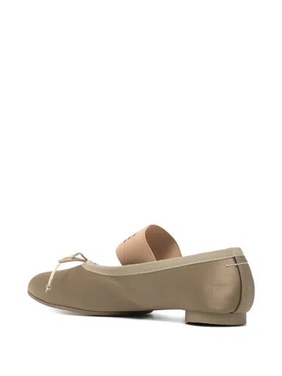 Pre-owned Maison Margiela Anatomic Ribbon-detail Ballet Flat In Neutral