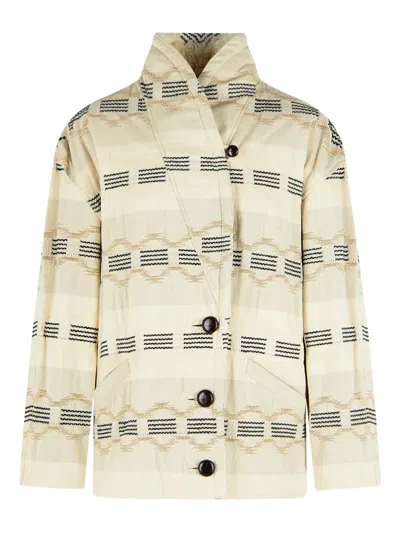 Isabel Marant Quayla Beige Cotton Blend Jacket In Neutral